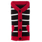 Hearts Cardigan Dog Sweater – Acrylic, Black, Sizes XXS–XXL