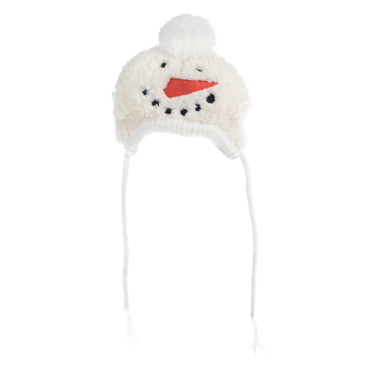 Snowman Dog Hat – Acrylic, White, Sizes XS–L
