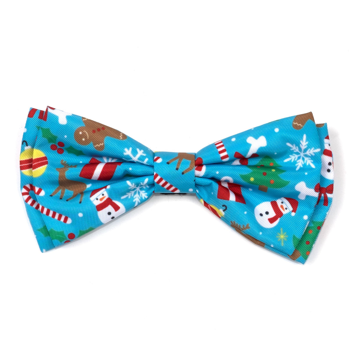Winter Wonderland Dog Bow Tie – Polyester, Icy Blue, Sizes S, L