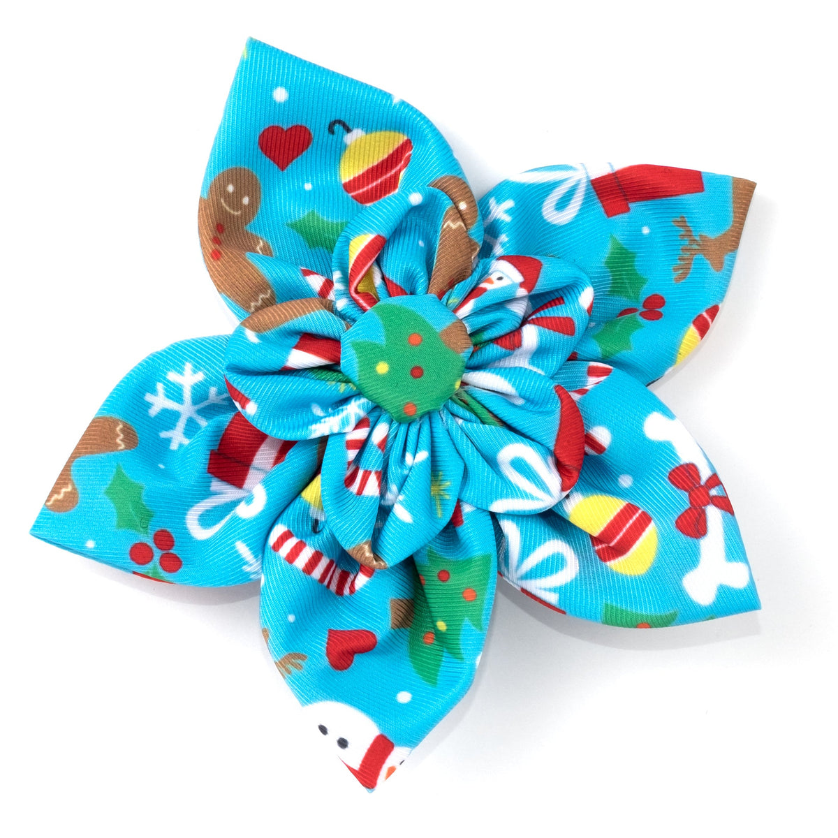 Winter Wonderland Dog Flower – Polyester, Icy Blue, Sizes S, L