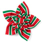 Holiday Stripe Dog Flower – Polyester, Red/Green, Sizes S, L