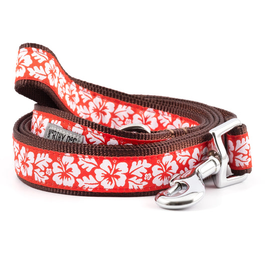 Aloha Dog Leash – Coral, Sizes S, L
