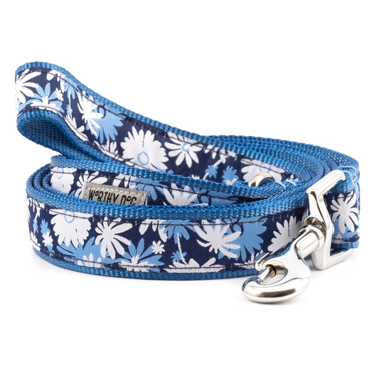 Flower Power Dog Leash – Navy, Sizes S, L