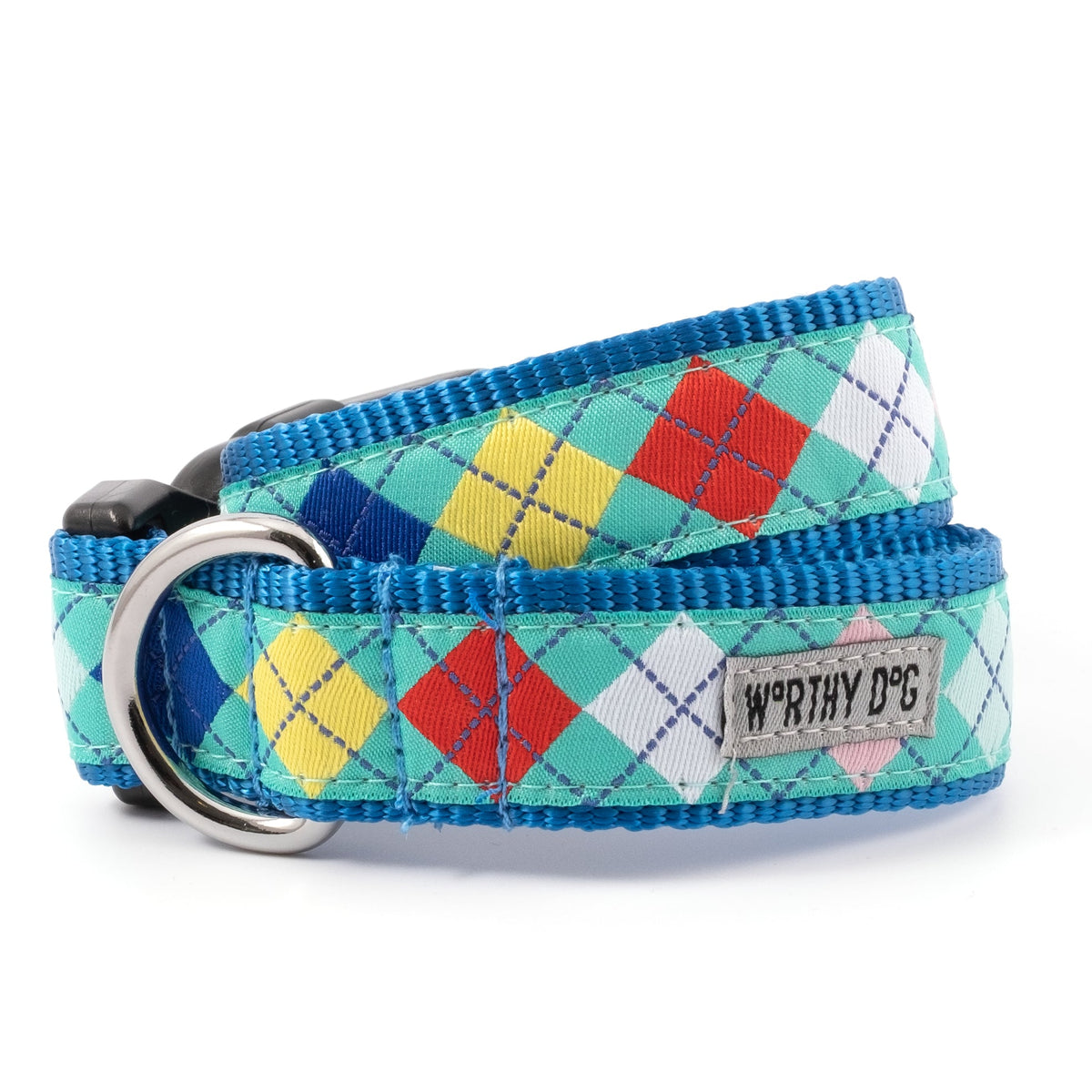 Haberdashery Dog Collar – Turquoise, Sizes XS–XL