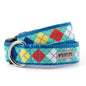 Haberdashery Dog Collar – Turquoise, Sizes XS–XL