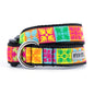 Hawaiian Patchwork Dog Collar – Multicolored, Sizes XS–XL