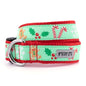 Green Gingerbread Dog Collar in green, main product view