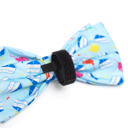 Birthday Boy Dog Bow Tie – Polyester, Blue, Sizes S, L
