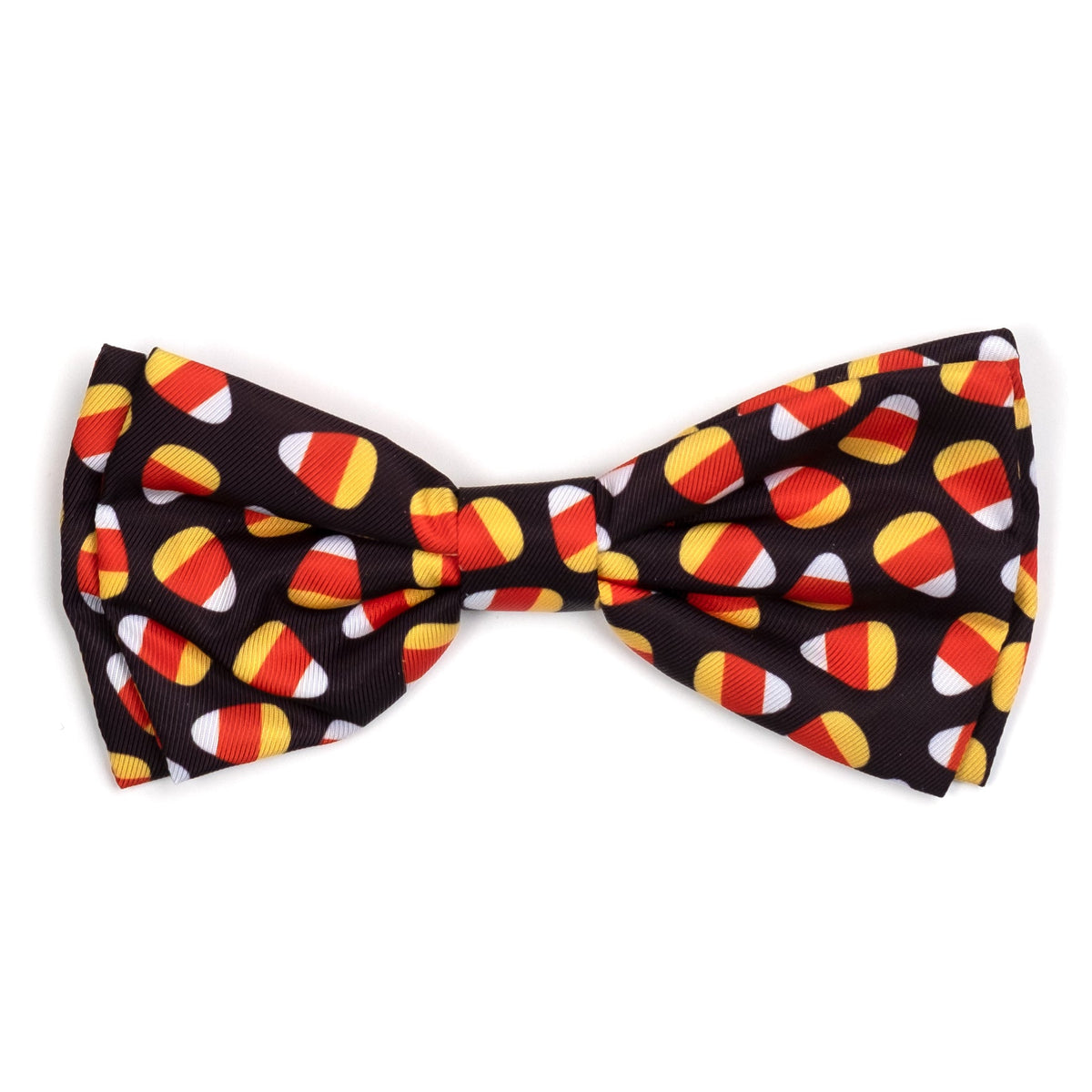 Candy Corn Dog Bow Tie – Polyester, Black, Sizes S, L