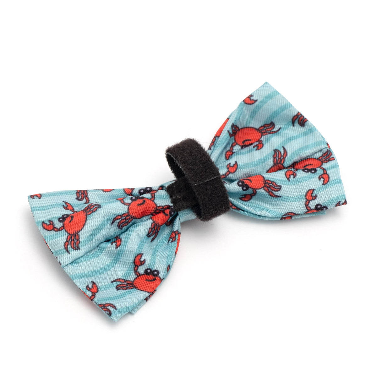 Crabs Dog Bow Tie – Polyester, Teal, Sizes S, L