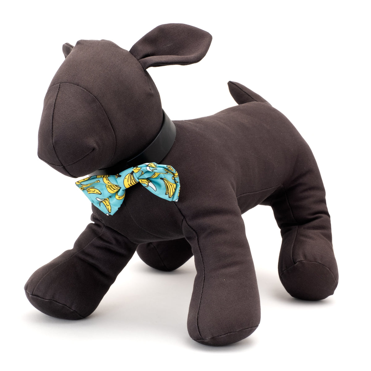 Go Bananas Dog Bow Tie – Polyester, Teal, Sizes S, L