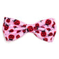 Ladybugs Dog Bow Tie – Polyester, Pink, Sizes S, L