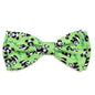 Pandas Dog Bow Tie – Polyester, Green, Sizes S, L
