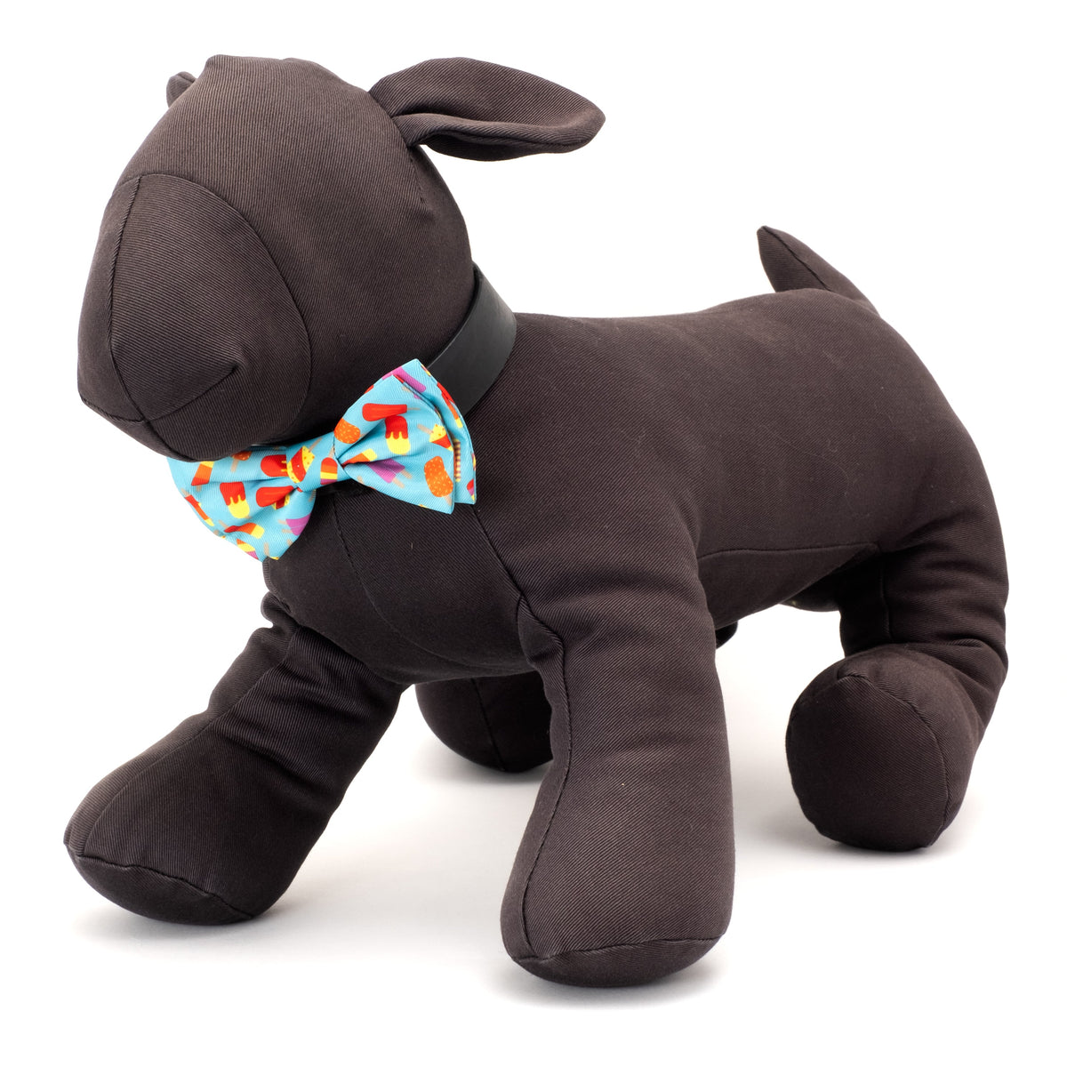 Popsicles Dog Bow Tie – Polyester, Teal, Sizes S, L