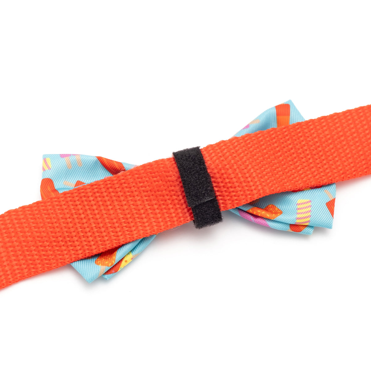 Popsicles Dog Bow Tie – Polyester, Teal, Sizes S, L