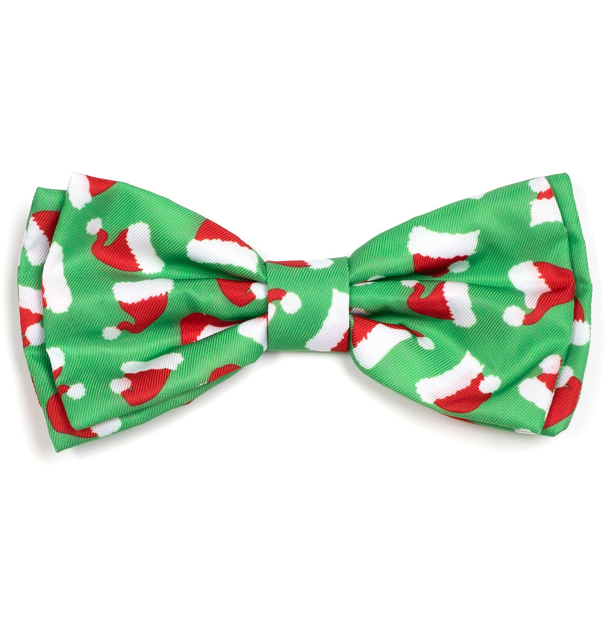 Santa Hats Dog Bow Tie – Cotton, Green, Sizes S, L