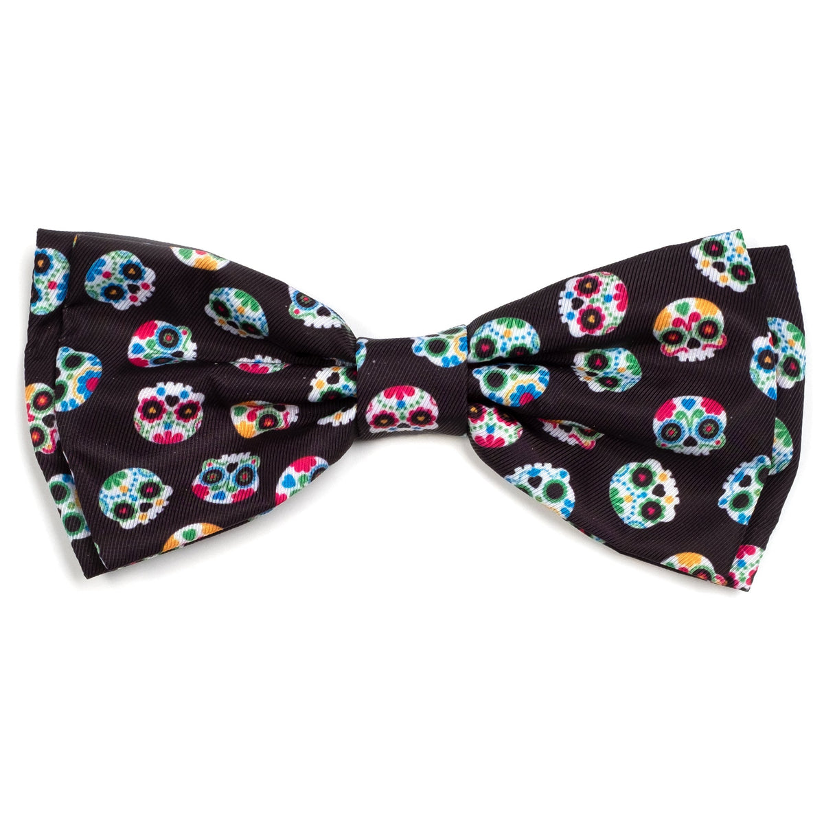 Skeletons Dog Bow Tie – Polyester, Black & Purple, Sizes S, L