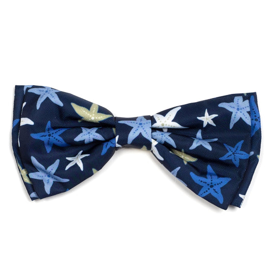 Starfish Dog Bow Tie – Polyester, Blue, Sizes S, L