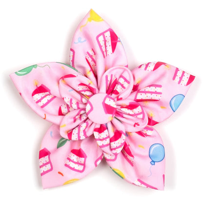 Birthday Girl Dog Flower – Polyester, Pink, Sizes S, L