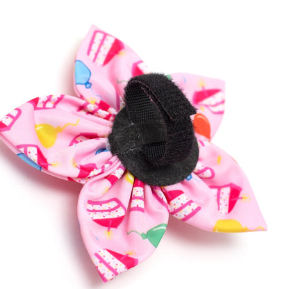 Birthday Girl Dog Flower – Polyester, Pink, Sizes S, L