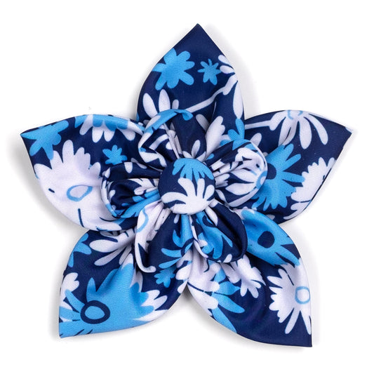 Flower Power Dog Flower – Polyester, Navy, Sizes S, L