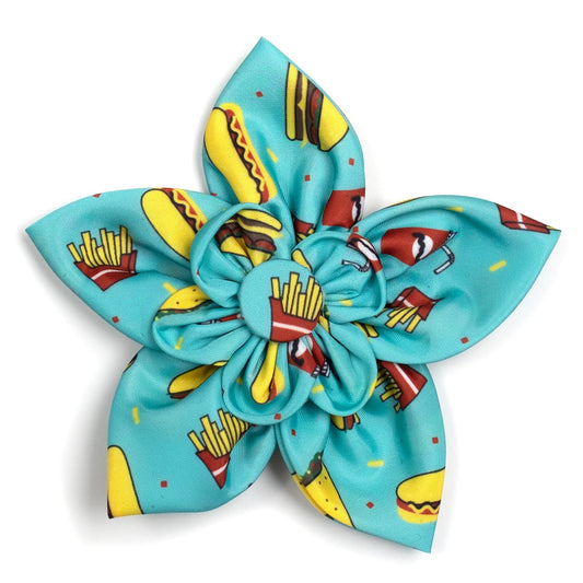 Food Fest Dog Flower – Polyester, Turquoise, Sizes S, L