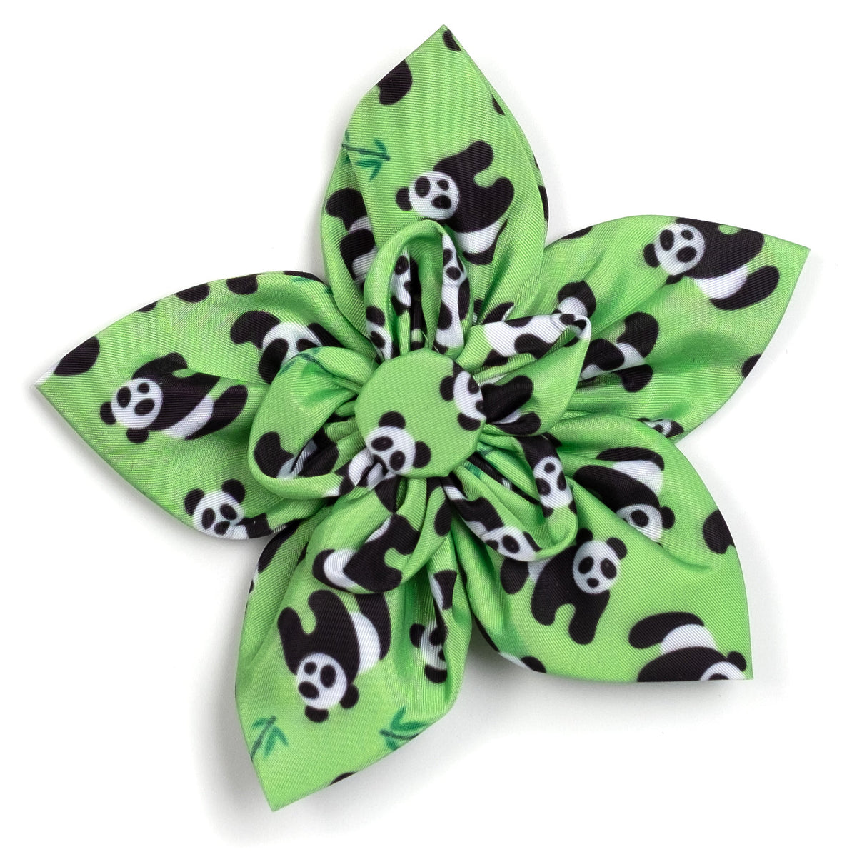 Pandas Dog Flower – Polyester, Green, Sizes S, L
