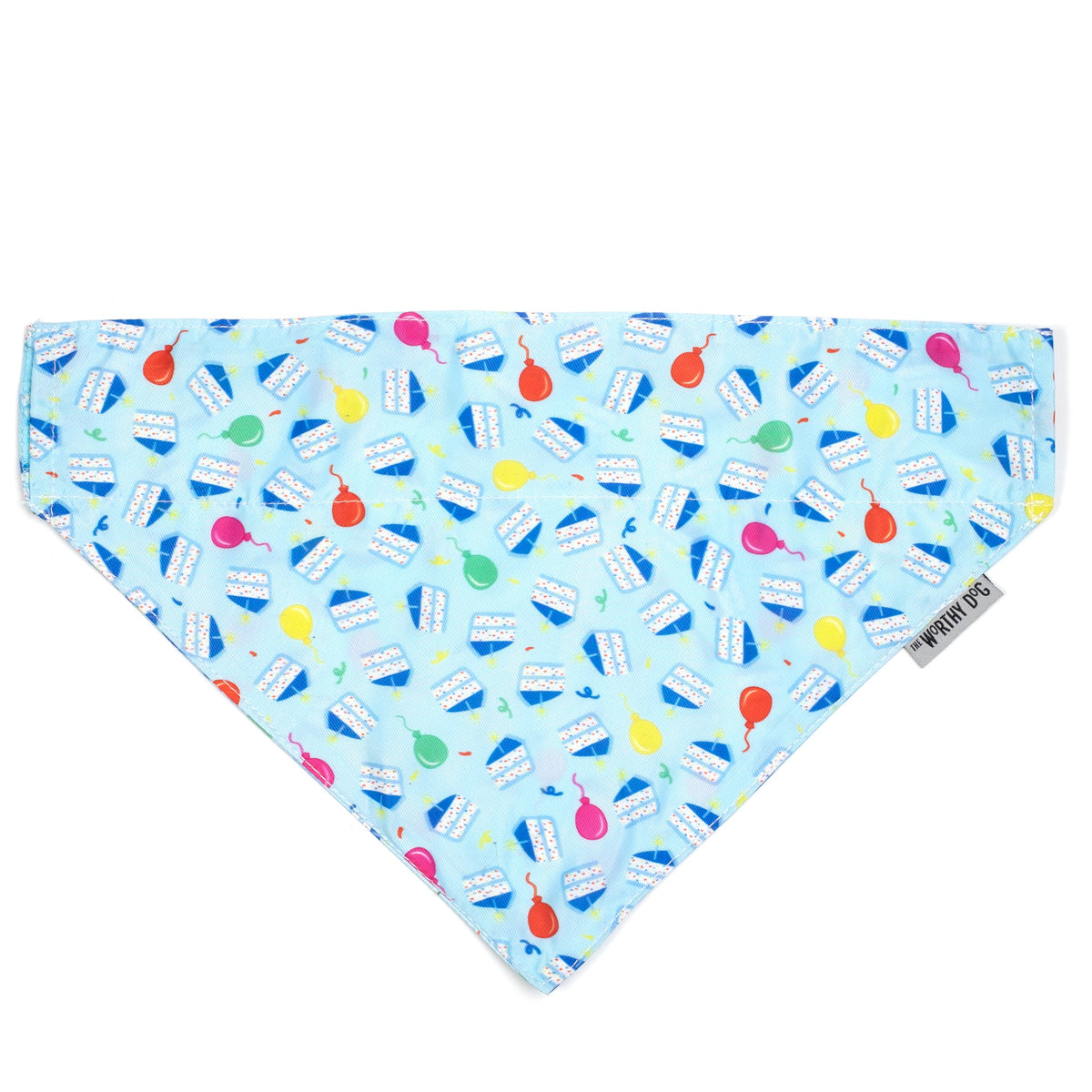 Birthday Boy Dog Slide-On Bandana – Polyester, Blue, Sizes S, L