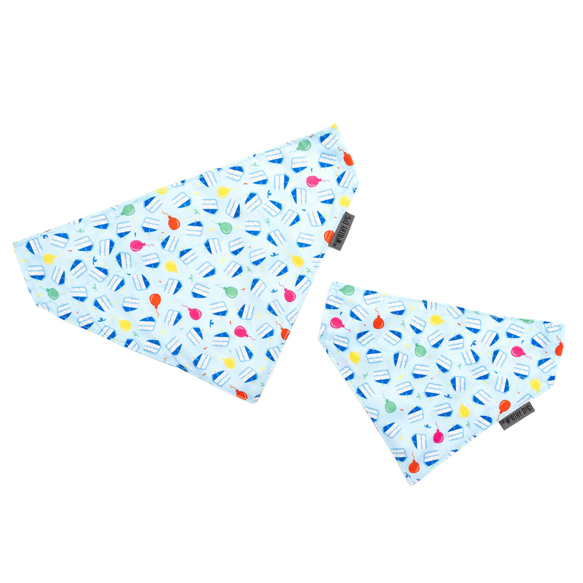 Birthday Boy Dog Slide-On Bandana – Polyester, Blue, Sizes S, L