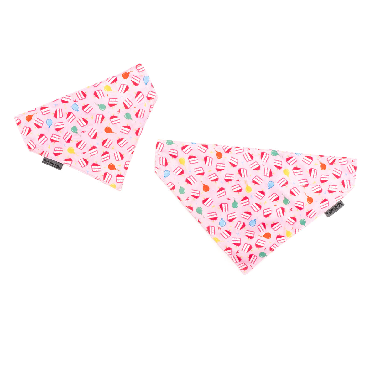 Birthday Girl Dog Slide-On Bandana – Polyester, Pink, Sizes S, L