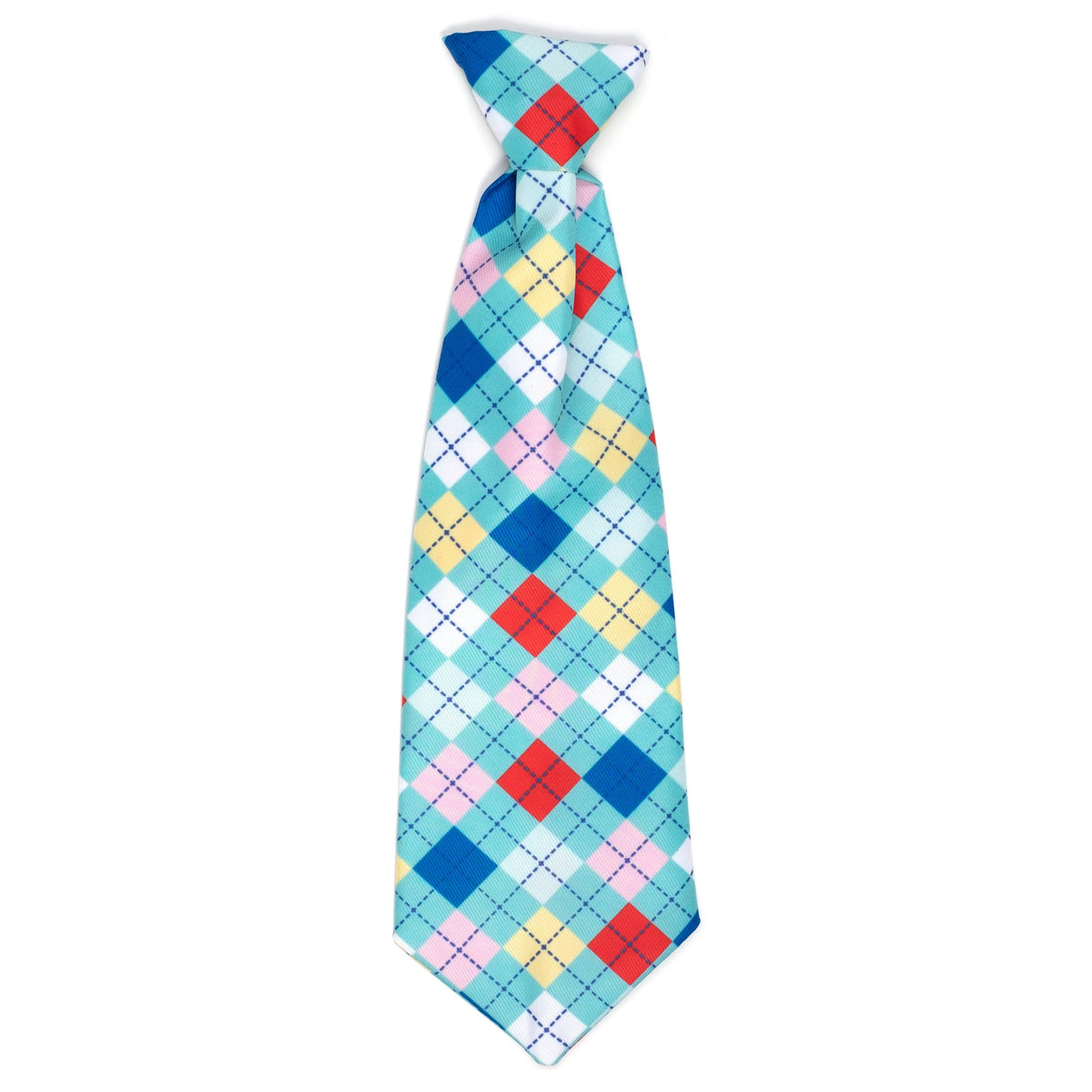 Haberdashery Dog Neck Tie – Polyester, Turquoise, Sizes S, L