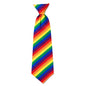 Rainbow Dog Neck Tie – Polyester, Multicolored, Sizes S, L