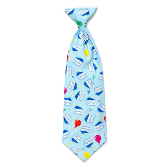 Birthday Boy Dog Neck Tie – Polyester, Blue, Sizes S, L