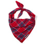 Red Plaid II Dog Bandana – Cotton, Red, Sizes S, L