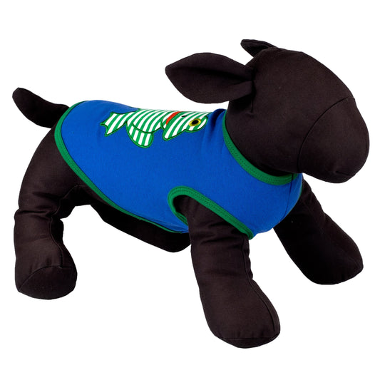 Frog Dog Tank Top – Cotton, Blue, Sizes XS–XXL