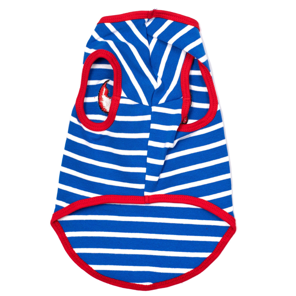 Crab Dog Tank Top – Cotton, Royal Blue/White, Sizes XS–XXL