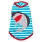 Jaws Dog Tank Top – Cotton, Light Blue/White, Sizes XS–XXL