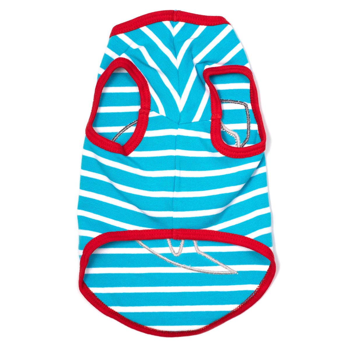 Jaws Dog Tank Top – Cotton, Light Blue/White, Sizes XS–XXL
