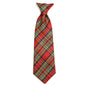 Red Lurex Plaid Dog Neck Tie – Polyester, Red, Sizes S, L