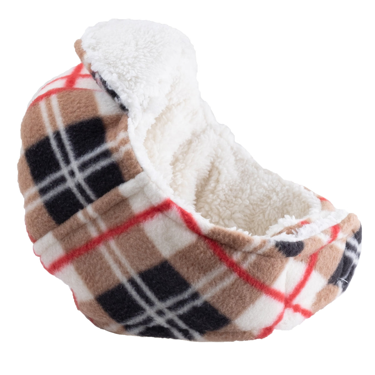 Fleece Aviator Dog Hat – Polyester, Tan, Red & Purple, Sizes XS–L