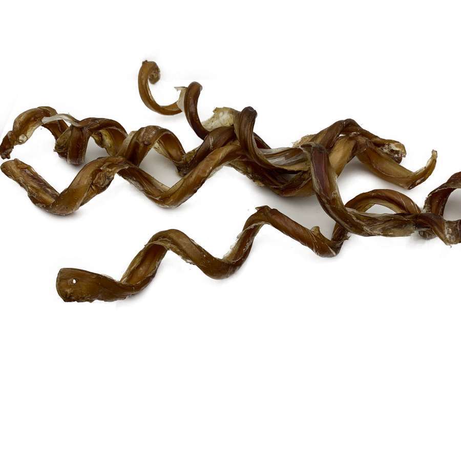 Dog Treat - 12" Curly Beef Bully Sticks