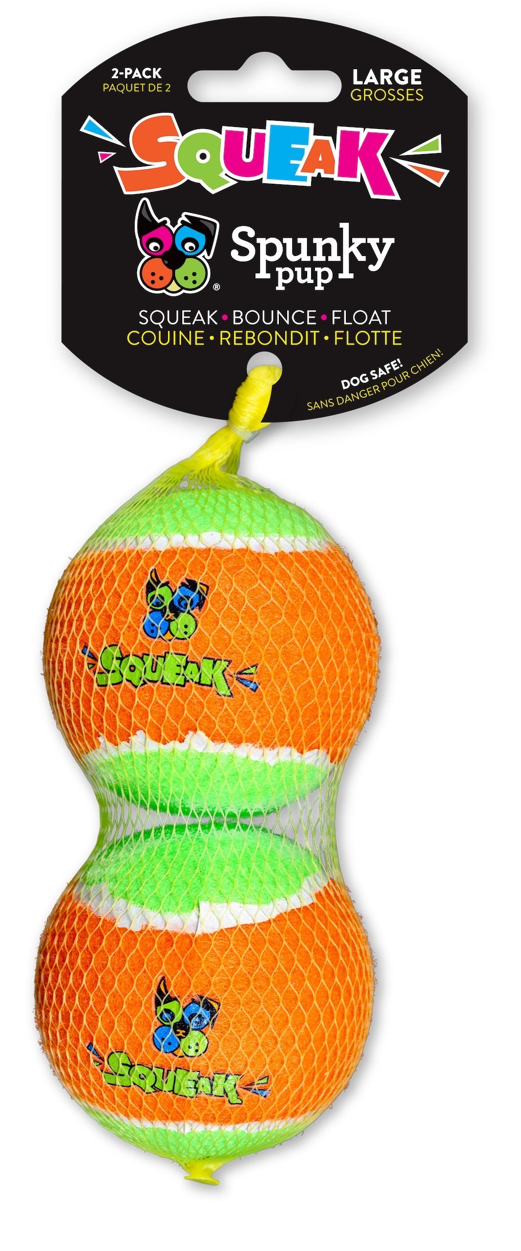 Spunky Pup Squeaky Tennis Balls – Case Pack