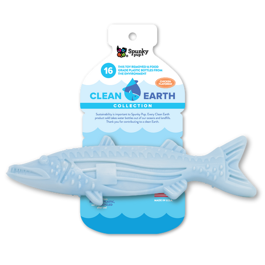 Spunky Pup Clean Earth Recycled Hard Chew Toy – Barracuda