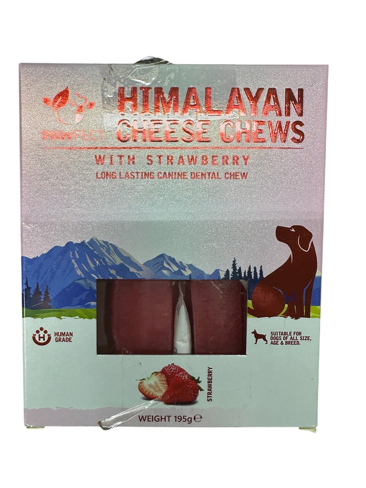Dog Treat - Himalayan Cheese Chews With Strawberry