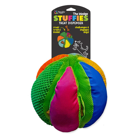 Spunky Pup Stuffies Treat-Dispensing Plush Toy – Wedge / XL