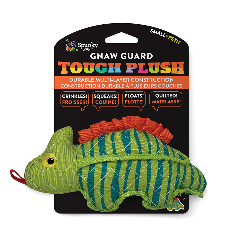 Spunky Pup Tough Plush – Neon Lizard