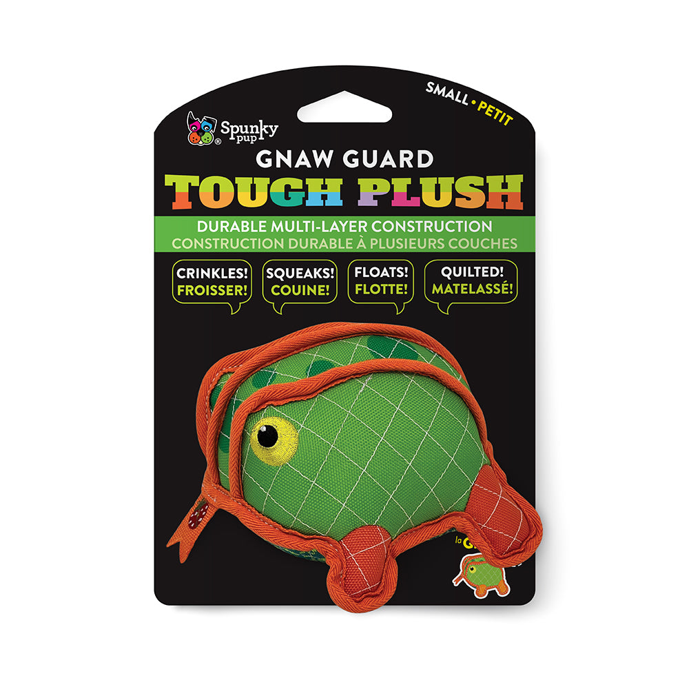 Spunky Pup Tough Plush – Neon Frog