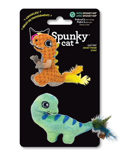 Spunky Pup Cat – Plush Toy, Spunky Dinos 2pk