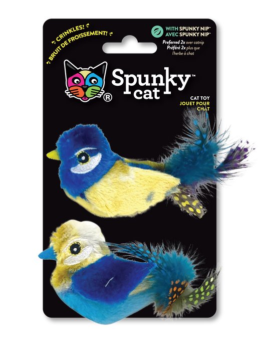 Spunky Pup Cat – Plush Toy, Spunky Birds 2pk