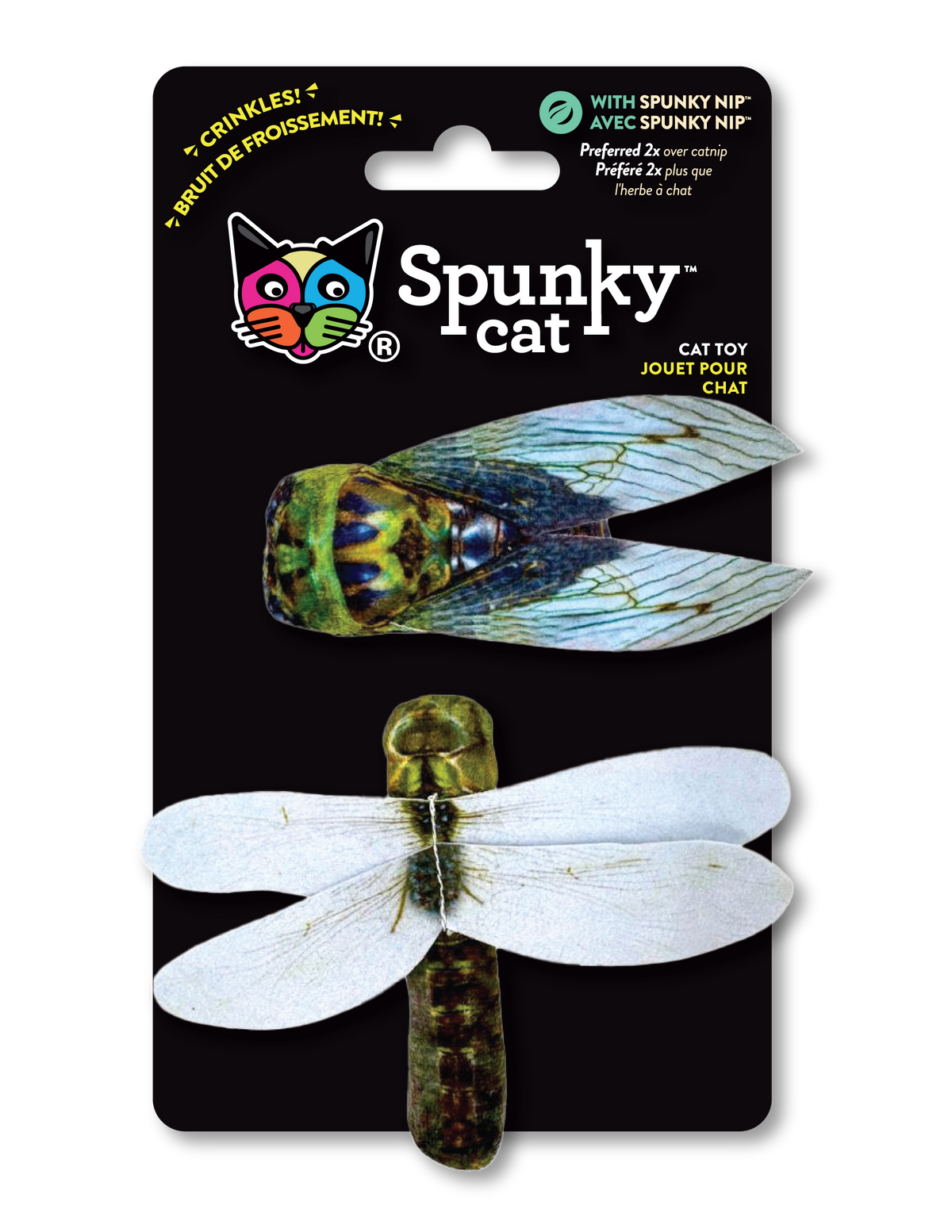 Spunky Pup Cat – Plush Toy, Spunky Bugs 2pk (Fly & Dragonfly)